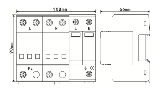SPD2單相第一二級(jí)BC復(fù)合型電源防雷器件組-開(kāi)關(guān)型+限壓型組合式過(guò)電壓保護(hù)器